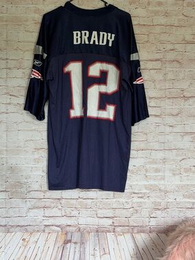 Tom Brady #12 Football Jersey - Navy, White & Red